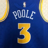 2023 Golden State Warriors Blue Retro #3 POOLE  1:1  Quality NBA Season Jerseys