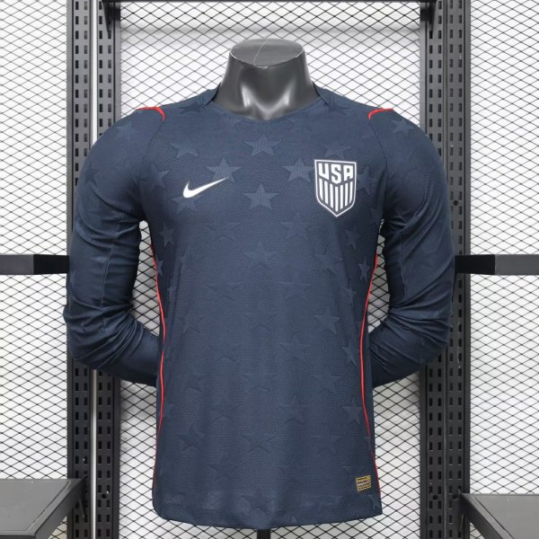 26/27 USA  Away Long Sleeve Player 1:1 Quality Soccer Jersey