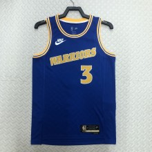 2023 Golden State Warriors Blue Retro #3 POOLE  1:1  Quality NBA Season Jerseys
