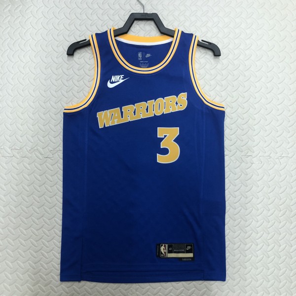 2023 Golden State Warriors Blue Retro #3 POOLE  1:1  Quality NBA Season Jerseys