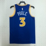 2023 Golden State Warriors Blue Retro #3 POOLE  1:1  Quality NBA Season Jerseys