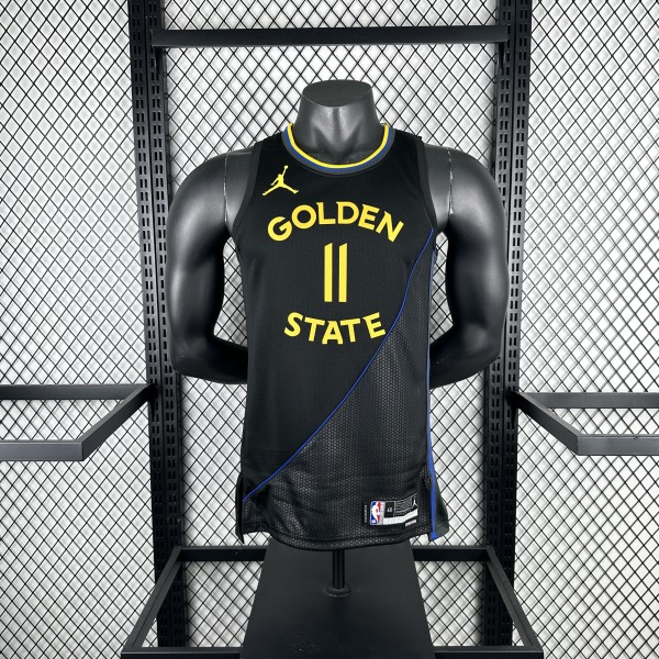 2025 Golden State Warriors BLACK JORDAN #11 THOMPSON  1:1  Quality NBA Season Jerseys