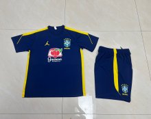 26/27（2026） Brazil Royal Blue Kids 1:1 Quality Soccer Jersey