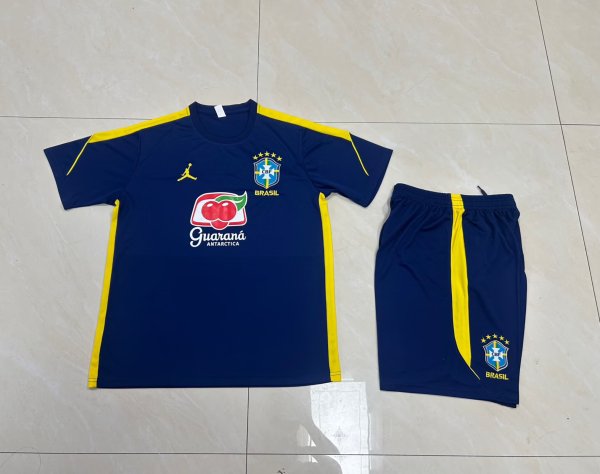 26/27（2026） Brazil Royal Blue Kids 1:1 Quality Soccer Jersey