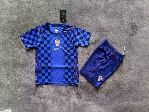 26/27（2026）Croatia Away  Kids 1:1 Quality Soccer Jersey