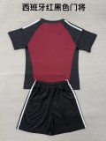26/27（2026） Spain Goalkeeper Red-Black Kids 1:1 Quality Soccer Jersey