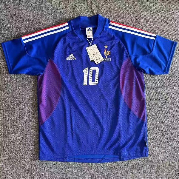 2002  France Home Fans Retro  1:1 Quality Soccer Jersey