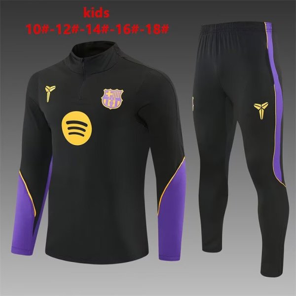 26/27（2026） Barcelona Black  Kids  1:1 Quality Training Jersey
