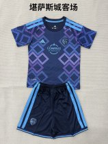 26/27（2026）Sporting Kansas City Away  Kids 1:1 Quality Soccer Jersey