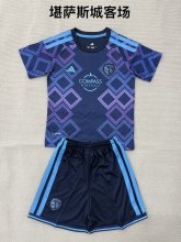 26/27（2026）Sporting Kansas City Away  Kids 1:1 Quality Soccer Jersey