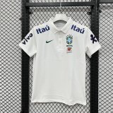26/27 (2026）Brazil Polo  White  Fans 1:1 Quality Soccer Jersey