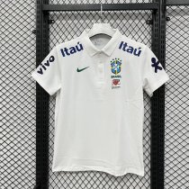 26/27 (2026）Brazil Polo  White  Fans 1:1 Quality Soccer Jersey