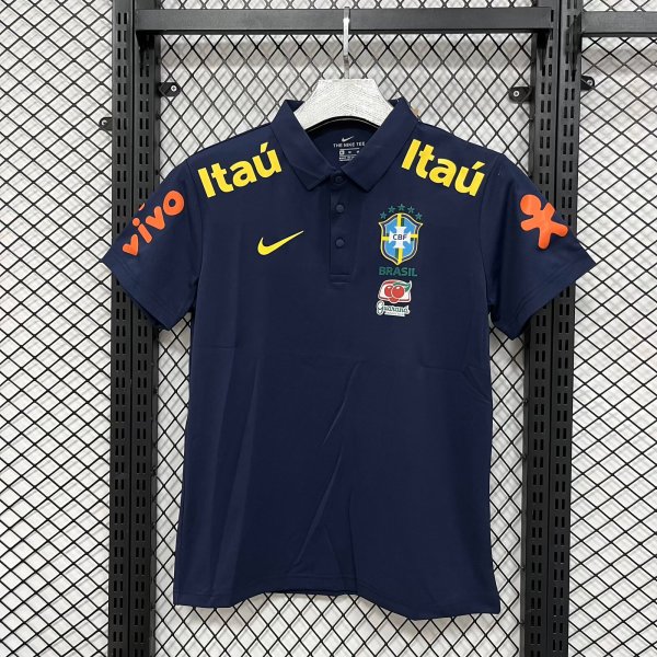 26/27 (2026）Brazil Polo  Black  Fans 1:1 Quality Soccer Jersey
