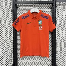 26/27 (2026）Brazil Polo  Orange  Fans 1:1 Quality Soccer Jersey