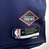 2024 Philadelphia 76ers City Edition  Retro  Blue #1 HARDEN   1:1 Quality NBA Season Jerseys