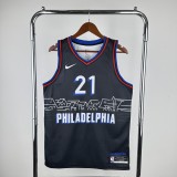 2021 Philadelphia 76ers City Edition  Retro Black #21 EMBIID 1:1 Quality NBA Season Jerseys
