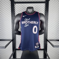 2024 Philadelphia 76ers City Edition  Retro  Blue  #0 MAXEY  1:1 Quality NBA Season Jerseys