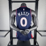 2024 Philadelphia 76ers City Edition  Retro  Blue  #0 MAXEY  1:1 Quality NBA Season Jerseys