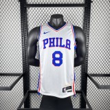 2023 Philadelphia 76ers  White   #8 GEORGE 1:1 Quality NBA Season Jerseys