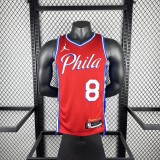 2023 Philadelphia 76ers  Red #8 GEORGE 1:1 Quality NBA Season Jerseys