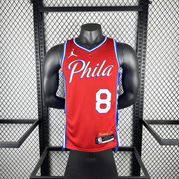 2023 Philadelphia 76ers  Red #8 GEORGE 1:1 Quality NBA Season Jerseys
