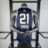 2024 Philadelphia 76ers ALL-STAR Blue #21 ENBIID  1:1 Quality NBA Season Jerseys