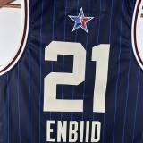 2024 Philadelphia 76ers ALL-STAR Blue #21 ENBIID  1:1 Quality NBA Season Jerseys