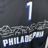 2021 Philadelphia 76ers City Edition  Retro Black #1 HARDEN   1:1 Quality NBA Season Jerseys