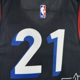 2021 Philadelphia 76ers City Edition  Retro Black #21 EMBIID 1:1 Quality NBA Season Jerseys