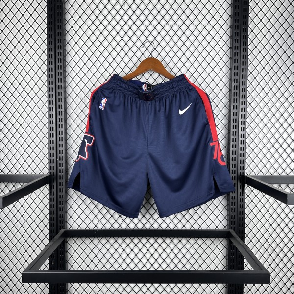 2024  Philadelphia 76ers City Edition Blue 1:1 Quality NBA Pants