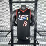 2026  Philadelphia 76ers  Retro  BLACK  #3 IVERSON   1:1 Quality NBA Season Jerseys