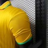 26/27（2026） Brazil POLO T-shirt Yellow Player  1:1 Quality Soccer Jersey