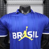 26/27（2026） Brazil POLO T-shirt Blue Player  1:1 Quality Soccer Jersey
