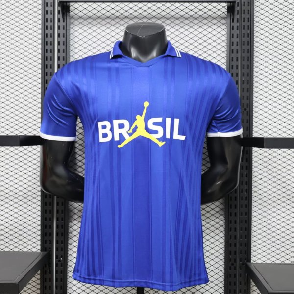26/27（2026） Brazil POLO T-shirt Blue Player  1:1 Quality Soccer Jersey