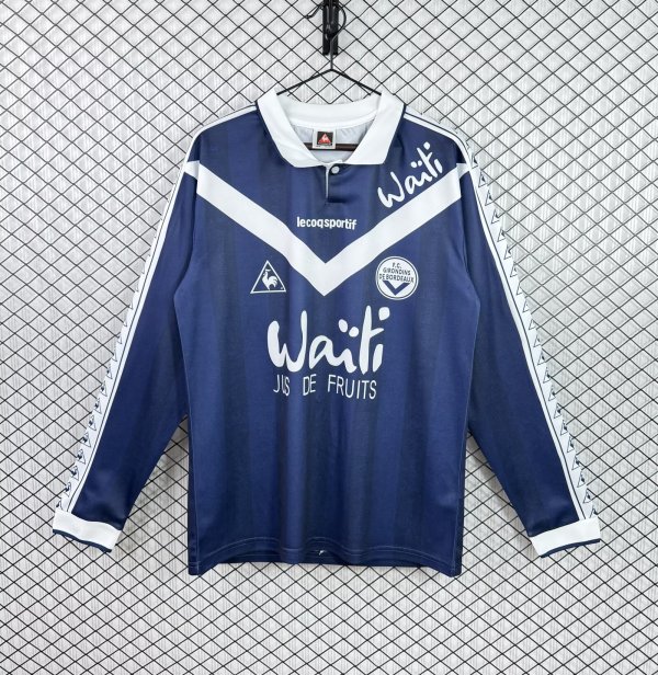 1996/1997  Girondins de Bordeaux  Home Long Sleeve Fans Retro 1:1 Quality Soccer Jersey