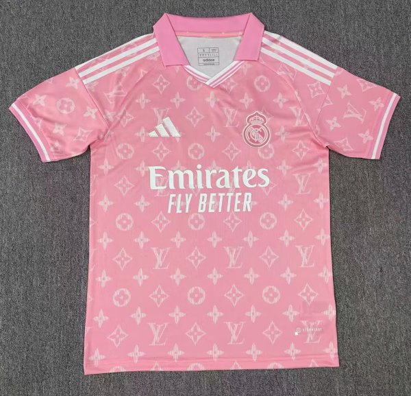 25/26 Real Madrid Home Special Edition Pink  Fans 1:1 Quality Soccer Jersey