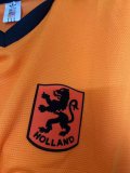 1980 Netherlands Home Long Sleeve Retro 1:1 Quality  Soccer Jersey
