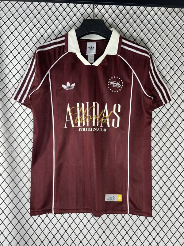 26/27（2026）Adidas Clover T-shirt Maroon  Fans  1:1 Quality  Soccer Jersey
