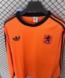 1980 Netherlands Home Long Sleeve Retro 1:1 Quality  Soccer Jersey