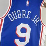 2023  Philadelphia 76ers   Away Blue #9 OUBRE JR. 1:1 Quality NBA Season Jerseys