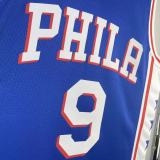 2023  Philadelphia 76ers   Away Blue #9 OUBRE JR. 1:1 Quality NBA Season Jerseys