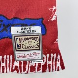 1996/1997 Philadelphia 76ers Graffiti Red #3 IVERSON 1:1 Quality NBA Season Jerseys