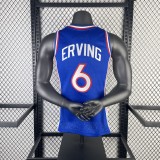 1982/1983 Philadelphia 76ers  Away Blue #6 ERVING  1:1 Quality NBA Season Jerseys