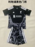 26/27 (2026)  Liverpool Goalkeeper Black  Kids Fans  1:1 Quality Soccer Jersey