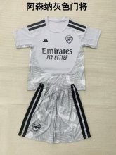 26/27 Arsenal Goalkeeper Grey Kids Kits 1:1 Quality Soccer Jersey
