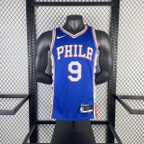 2023  Philadelphia 76ers   Away Blue #9 OUBRE JR. 1:1 Quality NBA Season Jerseys