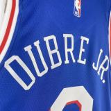 2023  Philadelphia 76ers   Away Blue #9 OUBRE JR. 1:1 Quality NBA Season Jerseys