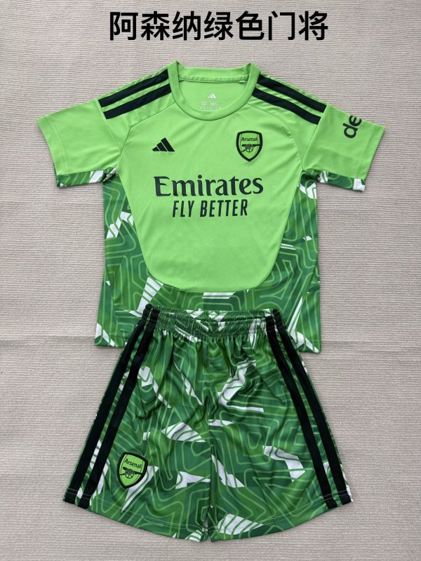 26/27 (2026) Arsenal Goalkeeper Green Kids Kits 1:1 Quality Soccer Jersey