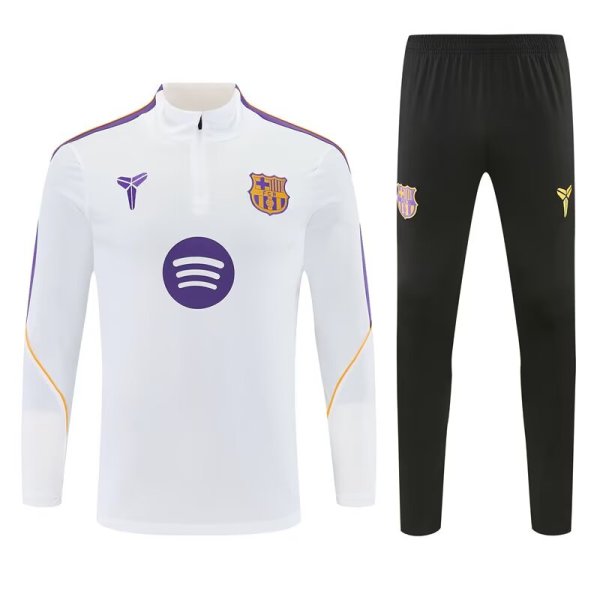 26/27（2026） Barcelona White Kids  1:1 Quality Training Jersey