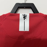 2007-2008 Man Utd home Red long sleeve Retro soccer jersey (长袖)(决赛字)